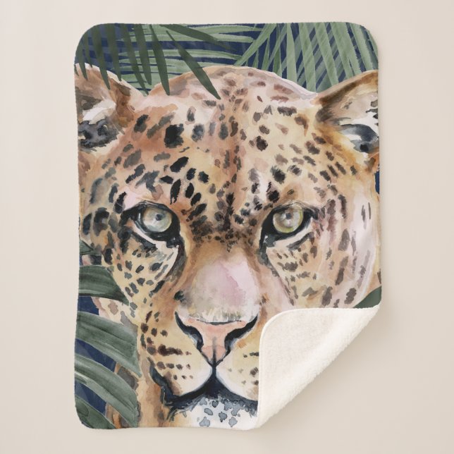 Cobertor Sherpa Gato Selvagem - Chita (Frente)