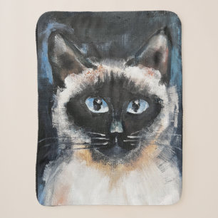 Cobertor Sherpa gato siamês