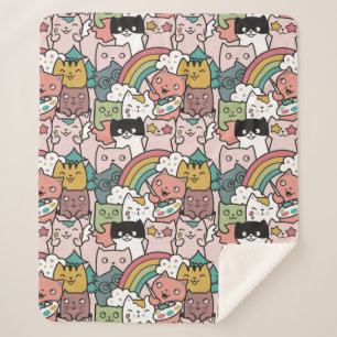 Cobertor Sherpa Gatos Cachorros Sherpa Blanket