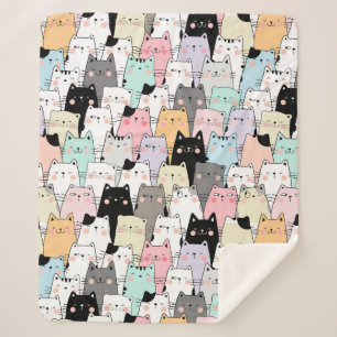 Cobertor Sherpa Gatos Cachorros Sherpa Blanket