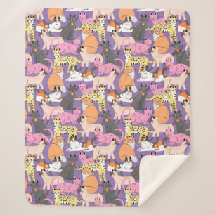 Cobertor Sherpa Gatos Cachorros Sherpa Blanket