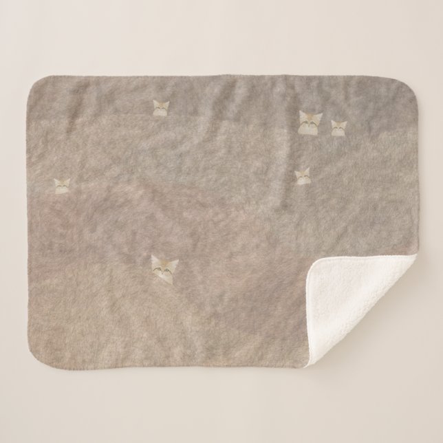 Cobertor Sherpa Gatos De Areia Sherpa Blanket (Frente (Horizontal))