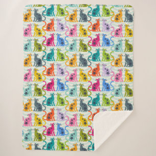 Cobertor Sherpa Gatos na praia