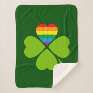 Cobertor Sherpa Gay Lucky Clover