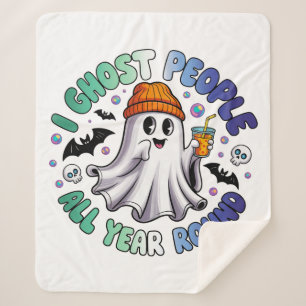 Cobertor Sherpa Gay MLM Halloween Engraçado – Eu Assombro Pessoas