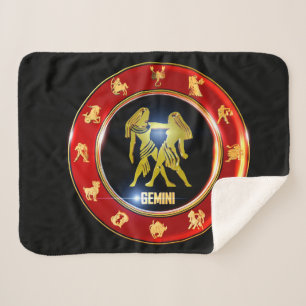 Cobertor Sherpa Gemini Zodiac - Símbolo Astrologia