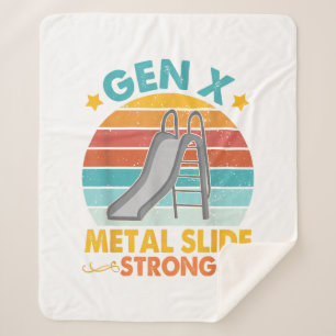 Cobertor Sherpa Gen Funny X Generation Sarcasm Gen X Metal Slide A