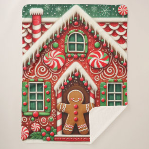 Cobertor Sherpa Gengibre branco, homem e casa