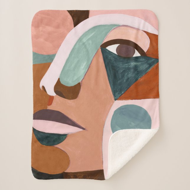 Cobertor Sherpa Geo Half Face (Frente)