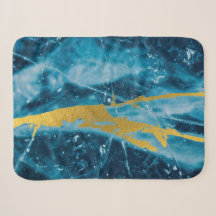 Geode Agate Gemstone Blue e Dourado