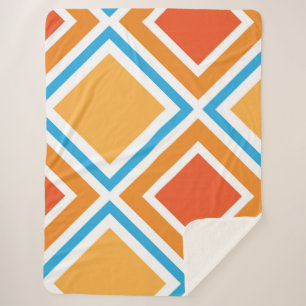 Cobertor Sherpa geometria de abstrato diamante