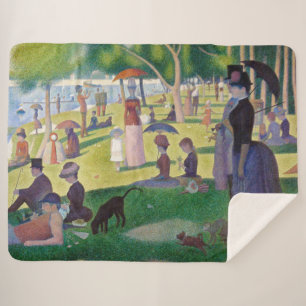 Cobertor Sherpa Georges Seurat - Domingo em La Grande Jatte