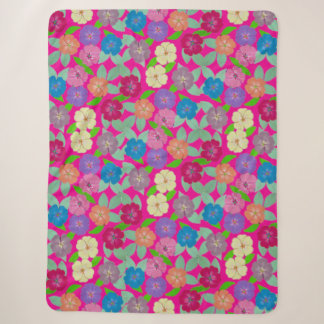 Cobertor Sherpa Geranium Flower Sherpa Blanket