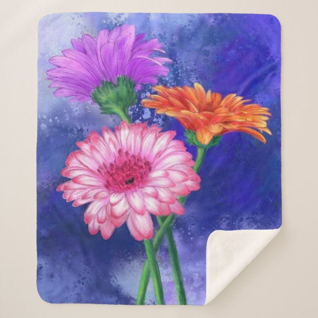 Cobertor Sherpa Gerberas Sherpa Blanket (Frente)
