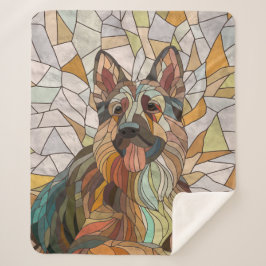 Cobertor Sherpa German shepherd - Arte Mosaica