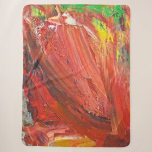 Cobertor Sherpa Gesto Vertical Abstrato em Vermelho