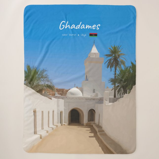 Cobertor Sherpa Ghadames, Líbia - Mesquita Branca (Frente)