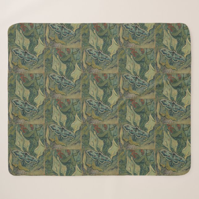 Cobertor Sherpa Giant Peacock Moth (1889) apresentada por Vincent  (Frente (Horizontal))