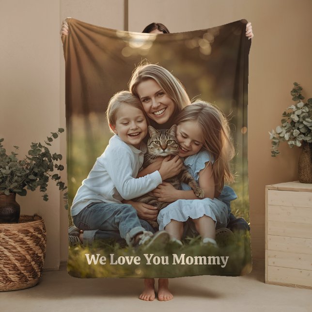 Cobertor Sherpa Gift for Mom Sherpa Blanket Photo Mother's Day (Criador carregado)