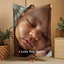 Cobertor Sherpa Gift for New Daddy Sherpa Blankets Baby Photograph
