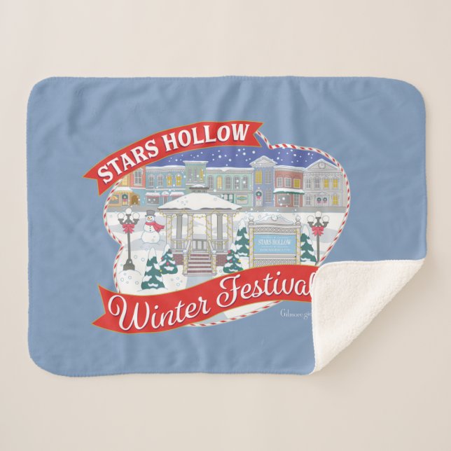 Cobertor Sherpa Gilmore Girls | Festival de inverno Stars Hollow (Frente (Horizontal))