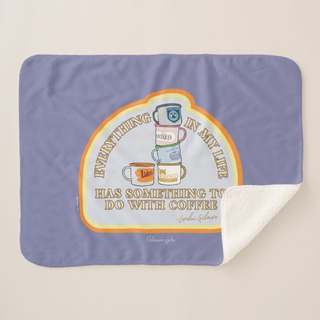 Cobertor Sherpa Gilmore Girls | Gráfico de Coffee Quote (Frente (Horizontal))