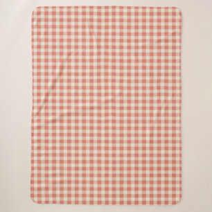 Cobertor Sherpa Gingham Natal Vermelho de Inverno
