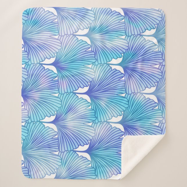 Cobertor Sherpa Ginkgo Biloba deixa o padrão de outono (Frente)