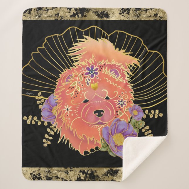 Cobertor Sherpa GINKGO SPIRIT Chow (Frente)