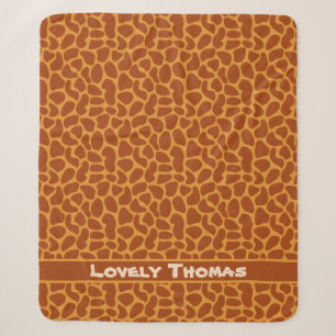 Cobertor Sherpa Giraffe Animal Skin