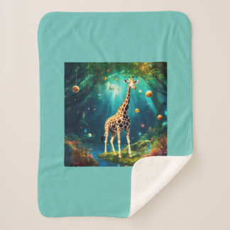 Cobertor Sherpa Giraffe Design