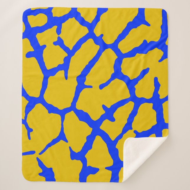 Cobertor Sherpa Giraffe Impressão Amarelo (Frente)