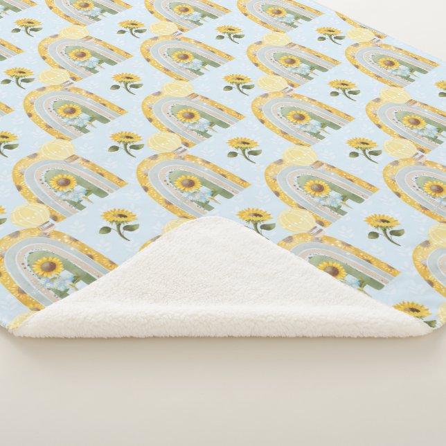 Cobertor Sherpa Girassóis e Balões de Ar Quente (3/4)