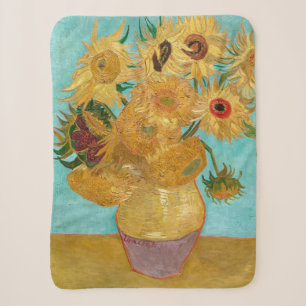 Cobertor Sherpa Girassóis, Pintura de Natureza Morta Pós-Impressio
