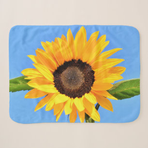 Cobertor Sherpa Girassol Amarelo contra Sol no Céu Azul - Verão