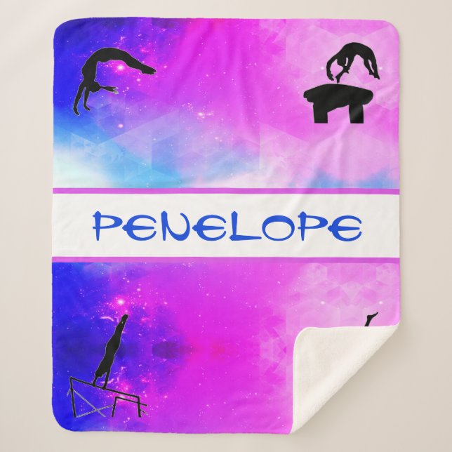 Cobertor Sherpa Girls Gymnastics Events Abstrato Sherpa Blanket (Frente)