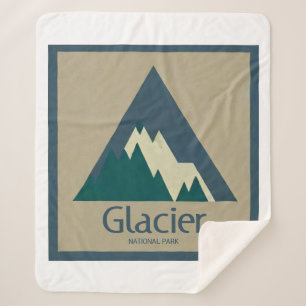 Cobertor Sherpa Glacier National Park Rustic