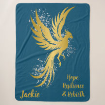 Glam Dourado Phoenix Silver Glitter Monograma Azul