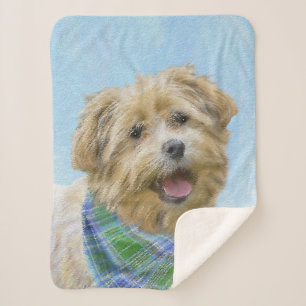 Cobertor Sherpa Glen de Imaal Terrier Painting - Arte Original de