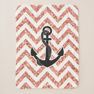 Cobertor Sherpa Glitter Chevrons