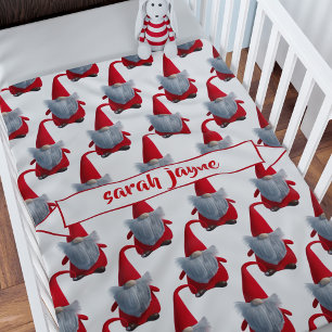 Cobertor Sherpa Gnomo de Natal Personalizado Sherpa Blanket