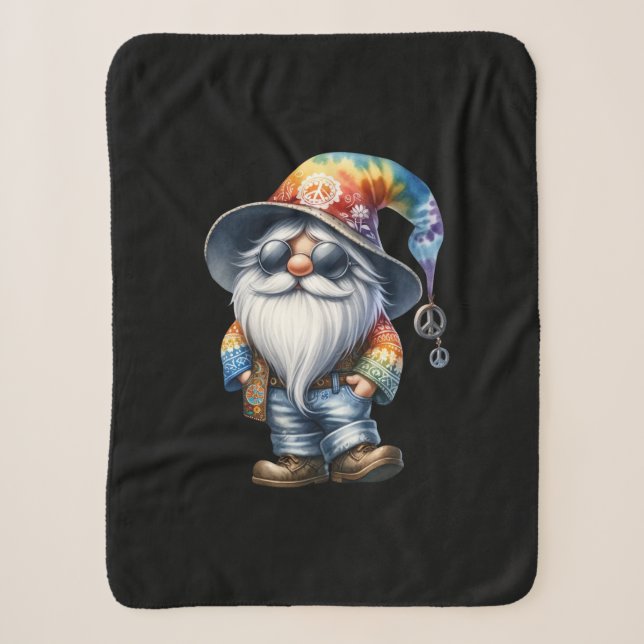 Cobertor Sherpa Gnomo Hippie (Frente)