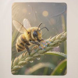 Cobertor Sherpa Golden Bumblebee in Bloom Dance.7