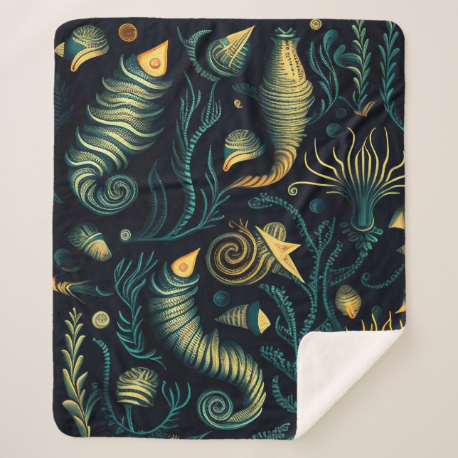 Cobertor Sherpa Golden Reefs (Frente)