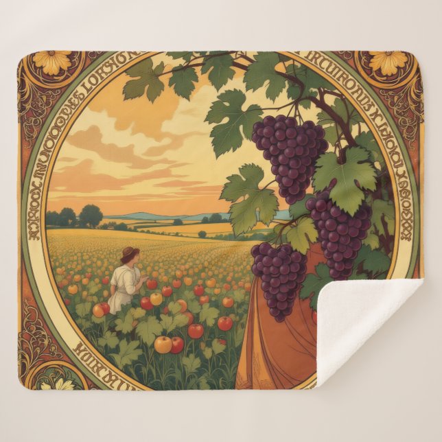 Cobertor Sherpa   Goldene Herbsternte – Reichtum der Natur (Frente (Horizontal))