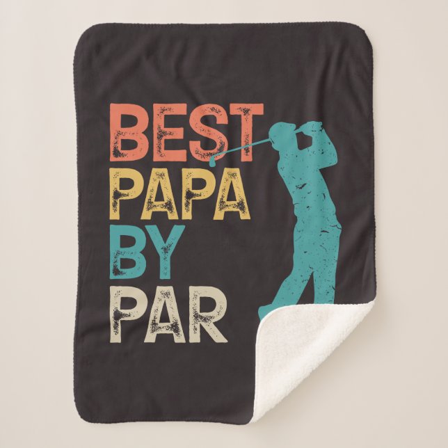 Cobertor Sherpa Golfista Retro - Melhor Papa De Par (Frente)