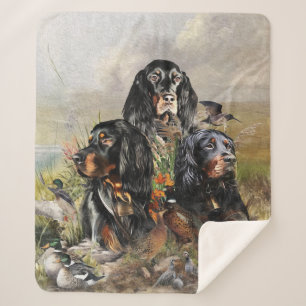 Cobertor Sherpa Gordon Setters , Paixão por Aves , Arte