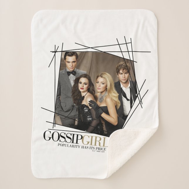 Cobertor Sherpa Gossip Girl Glamor Group Graphic (Frente)