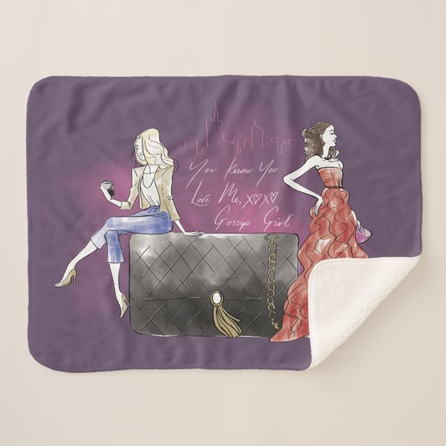 Cobertor Sherpa Gossip Girl - Você Sabe Que Me Ama (Frente (Horizontal))