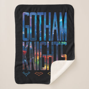 Cobertor Sherpa Gotham Knights City Lettering